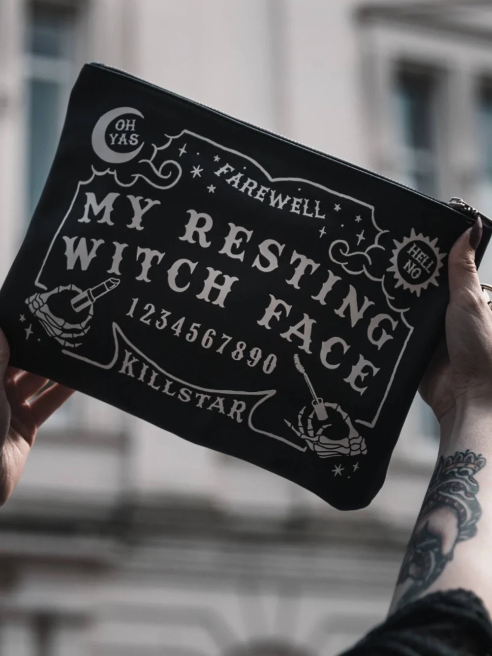 Killstar My Resting Witch Face Makeup Bag Ouija